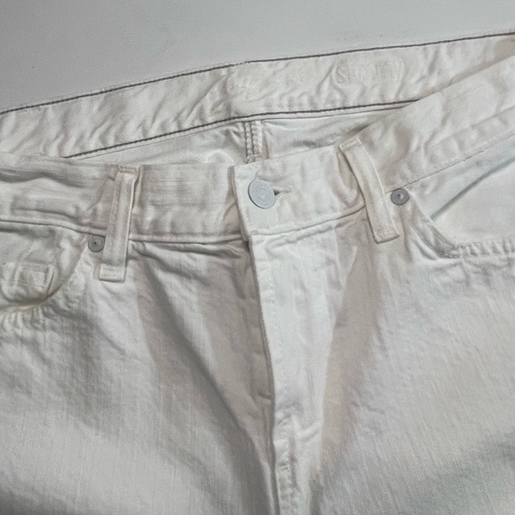 7 FOR ALL MANKIND SLIMMY WHITE 5 POCKET JEANS PANTS SIZE 31 - Picture 6 of 14